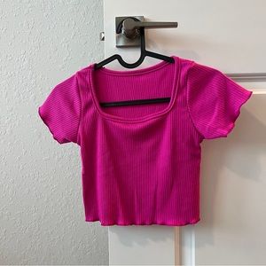 Pink Crop Top